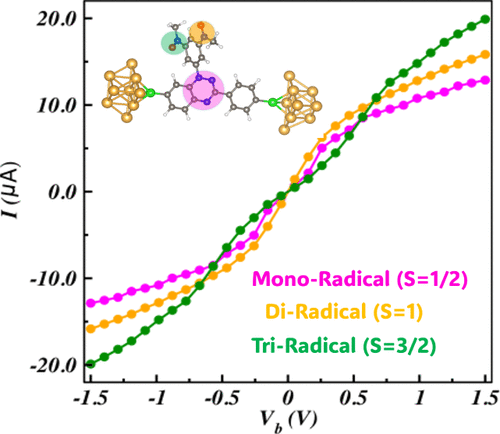 Quantum Spin Transport Through Blatter’s Diradicals and Triradicals